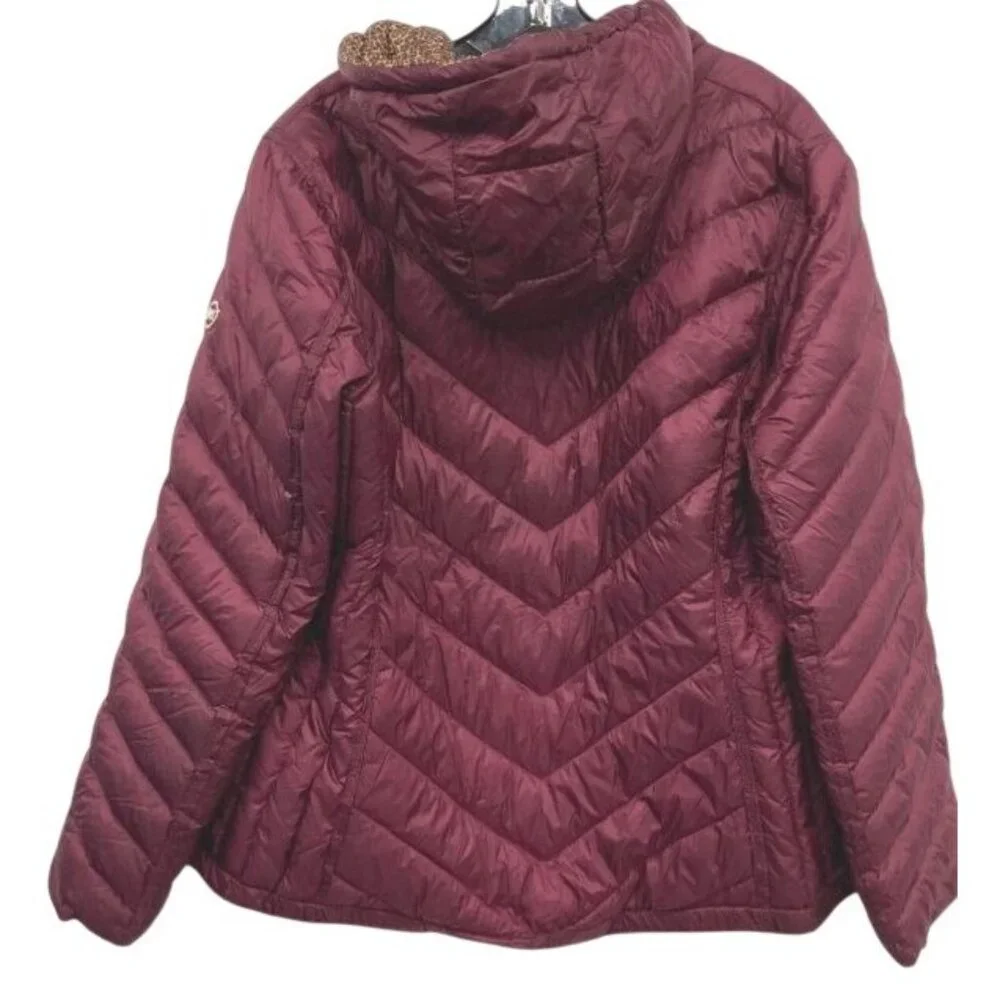 Women's Reversible Michael Kors Nylon Packable Puffer Medium Jacket NWOT‎